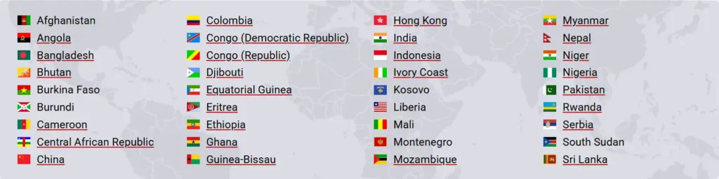 Countries Eligible for Malaysia eVisa
