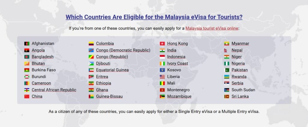 Who Can Apply for Malaysia eVisa