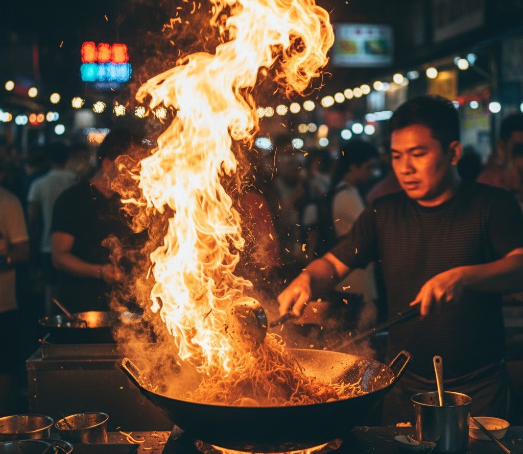 Malaysian Food Culture: 7 Crazy Secrets Behind the World's Best Street Food! 1 The Cult of the ‘Wok Hei’ (Smoky Breath)