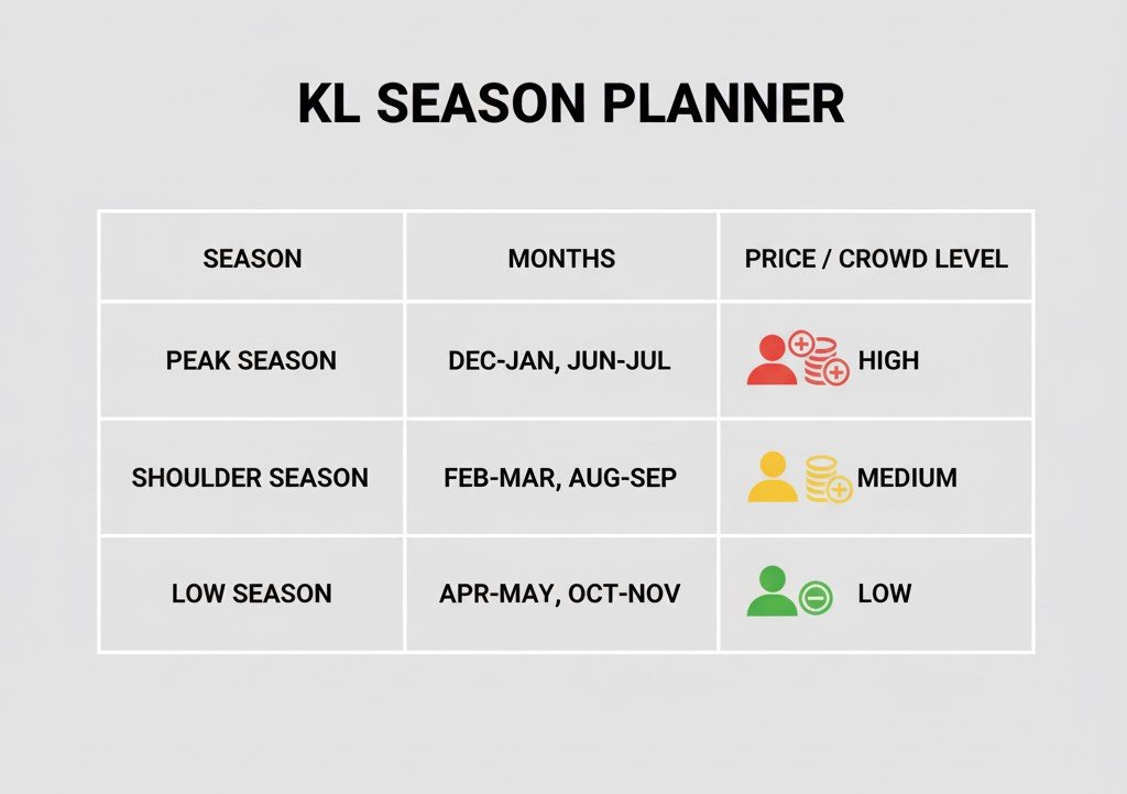 Best Time to Visit Kuala Lumpur: A Guide to Weather, Festivals, and Tourist Seasons 3 Essential Planning Visa, Costs, and Logistics