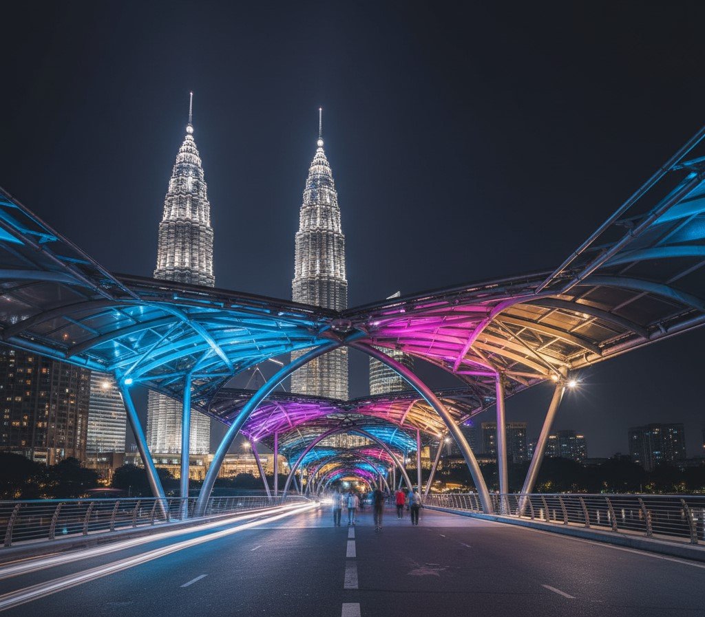 Top 10 Must-See Free Attractions in KL: Ultimate Budget-Friendly Guide to Save Money on Your Trip 8 Saloma Link Bridge (Jambatan Saloma)