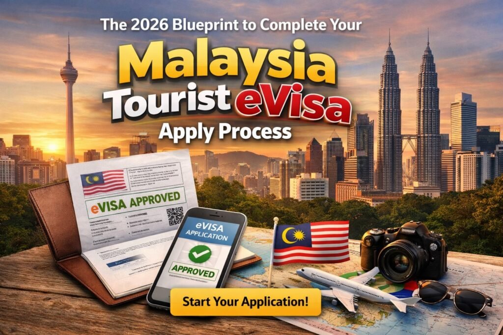 Malaysia eVisa application guide with landmarks