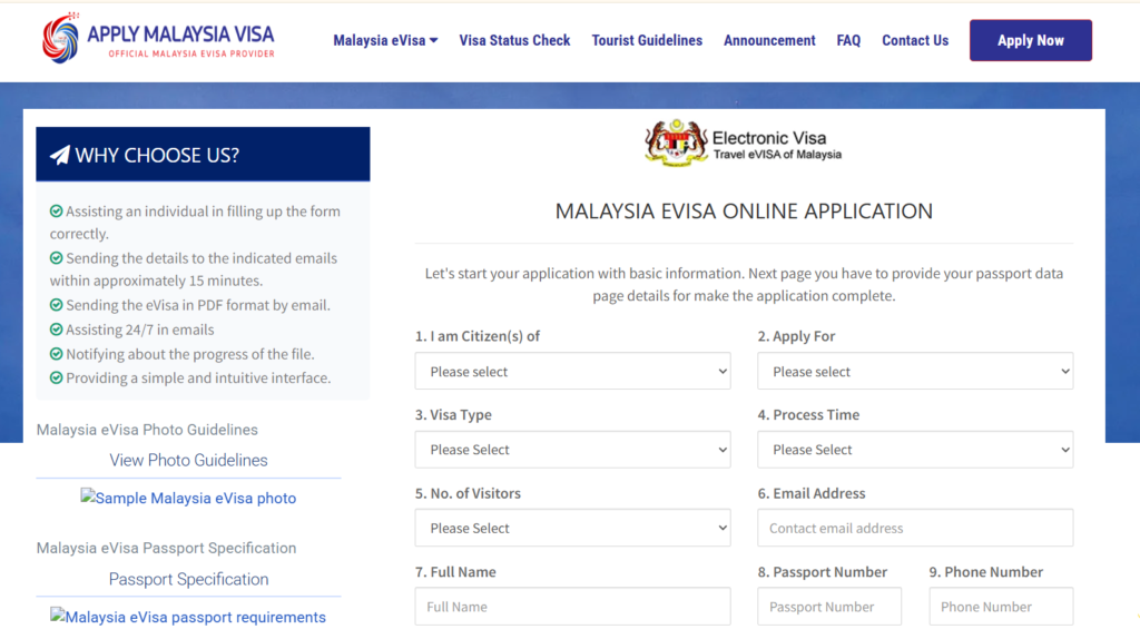 Apply Malaysia Visa (MYVISA)
Malaysia eVISA Services Portal.