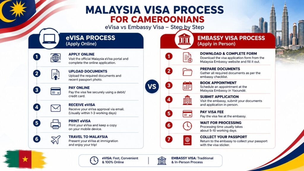 Malaysia visa process comparison chart